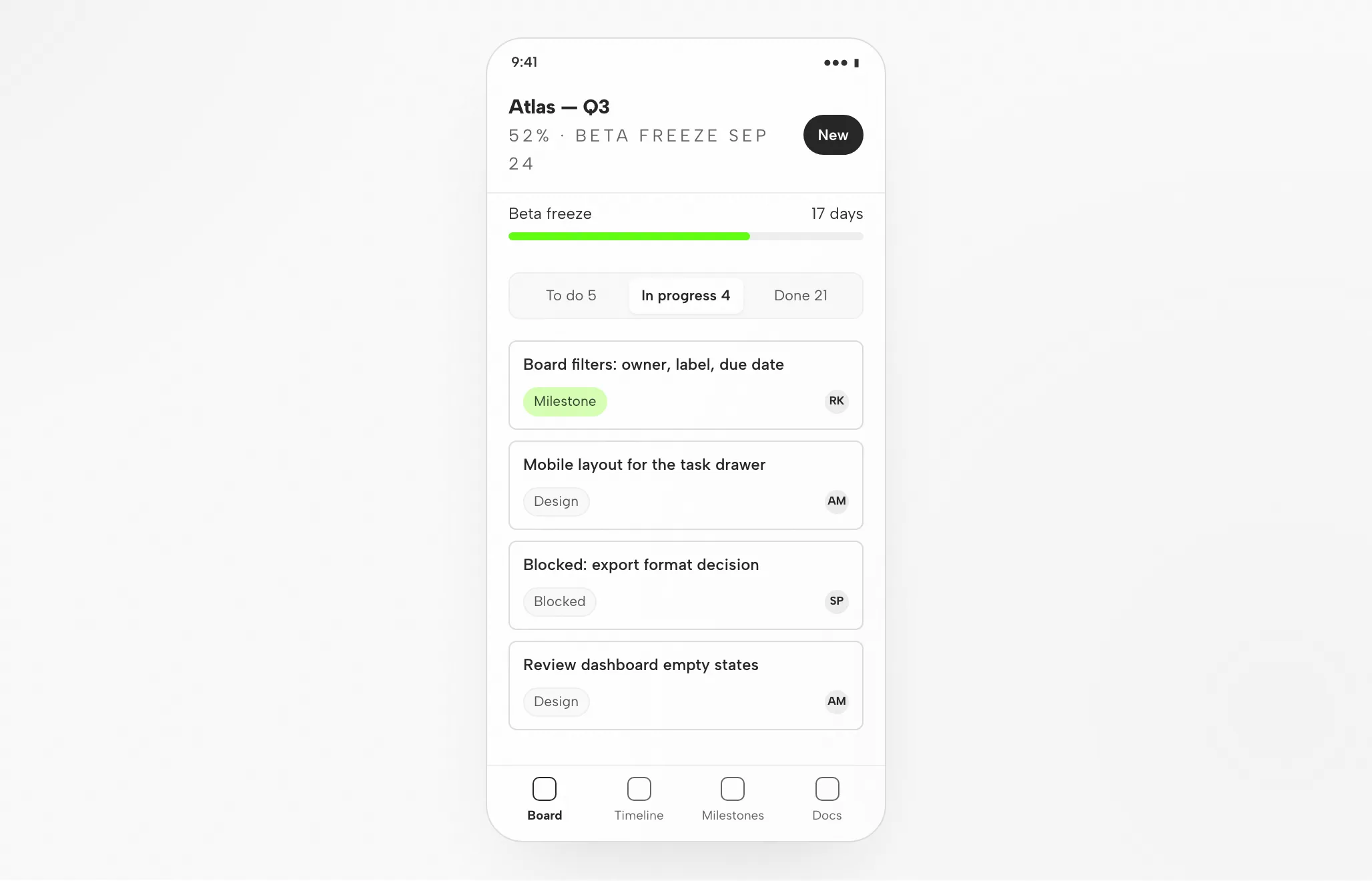 Codex Output: The Board at 1440px and 390px — Mobile