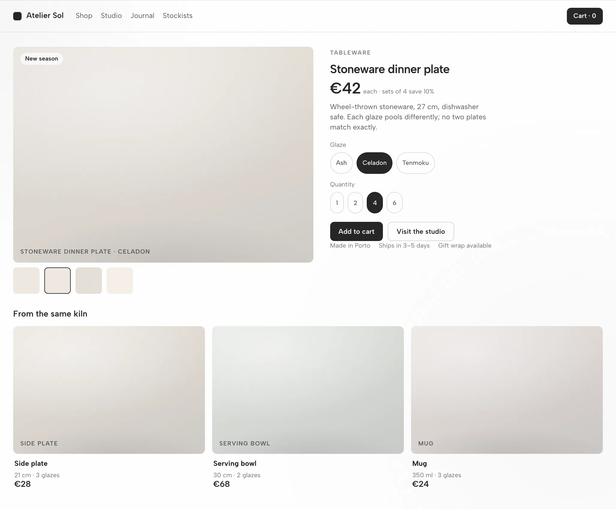 Mistral Vibe Artifact: The Storefront at 1440px and 390px — Desktop