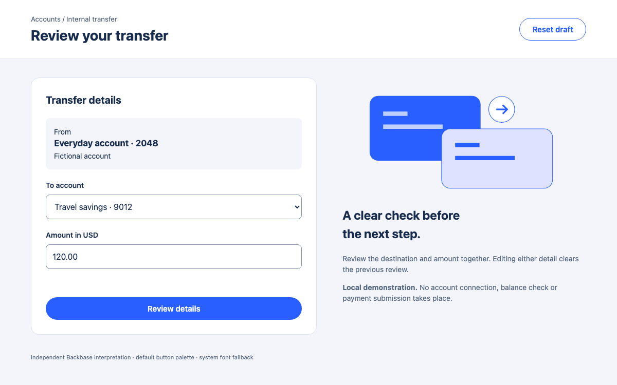Backbase Design System interface study