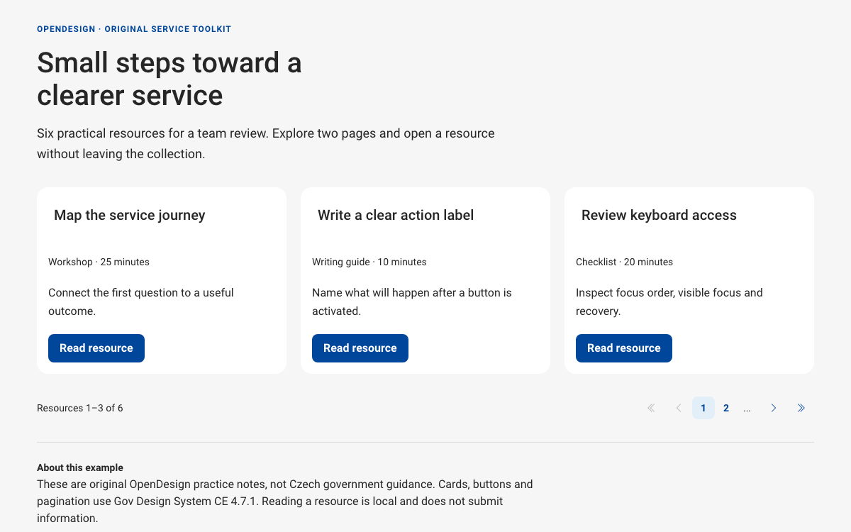 gov.cz Design System interface study