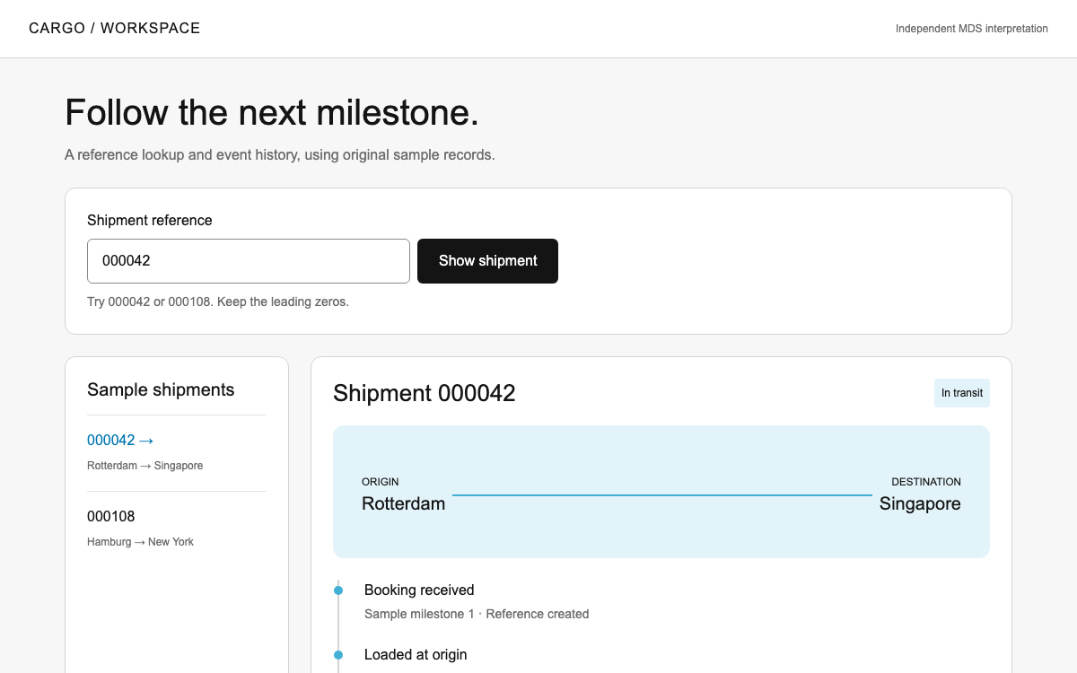 Maersk Design System interface study