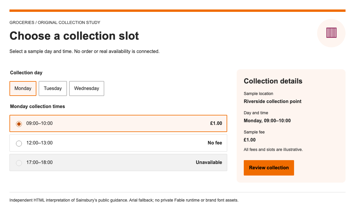 Sainsbury's Design System interface study
