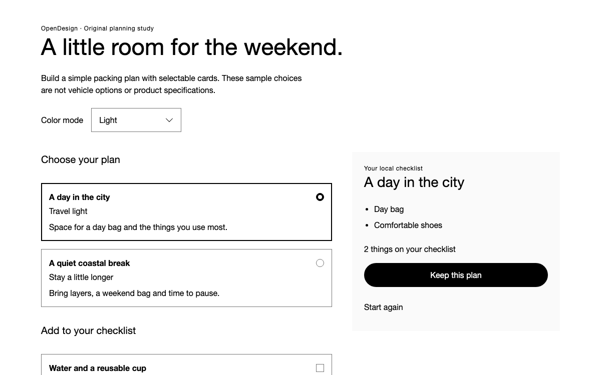Volvo Cars Web Design System interface study