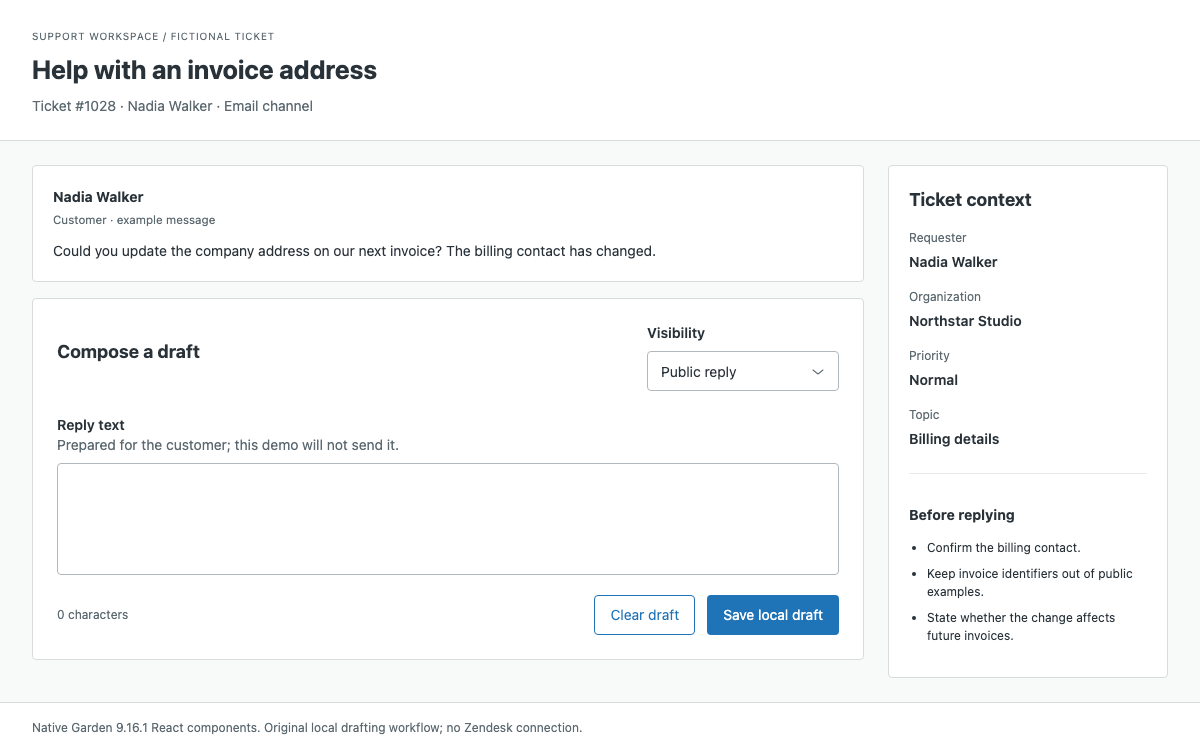 Zendesk Garden interface study