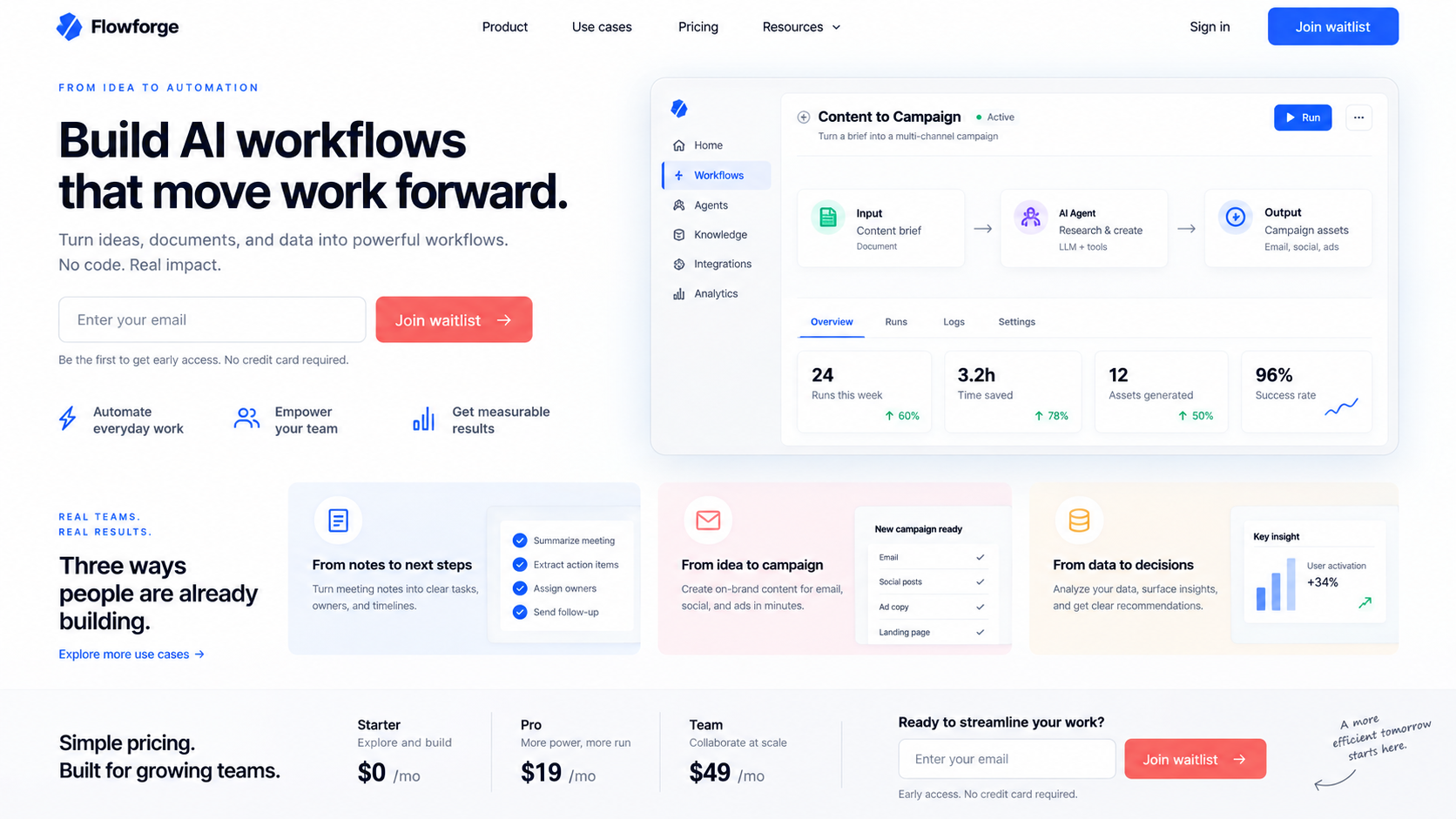 Illustrative desktop website direction for the AI Website Builder for Startups workflow in OpenDesign.