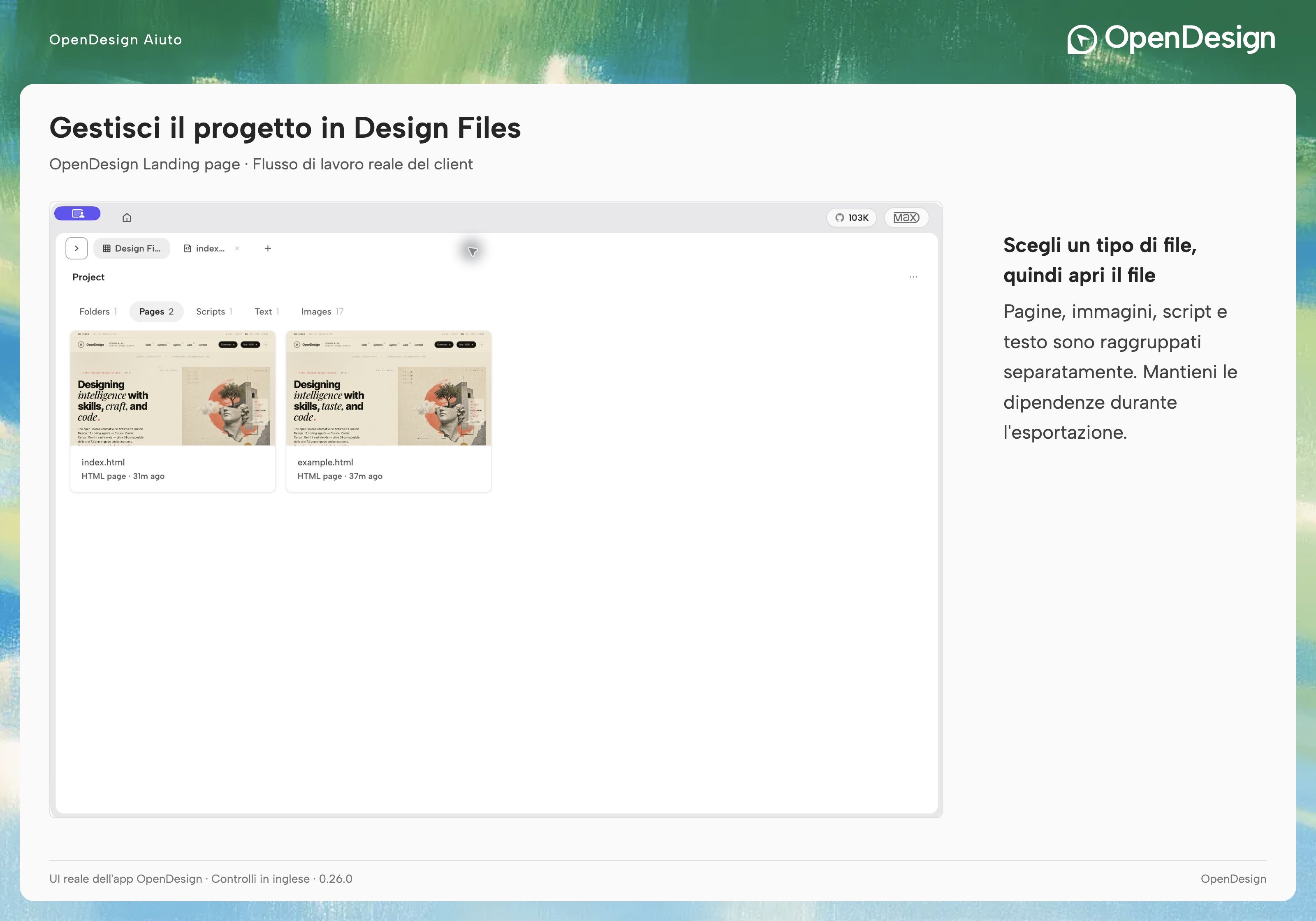 Scegli una categoria in Design Files, quindi apri il file da modificare.