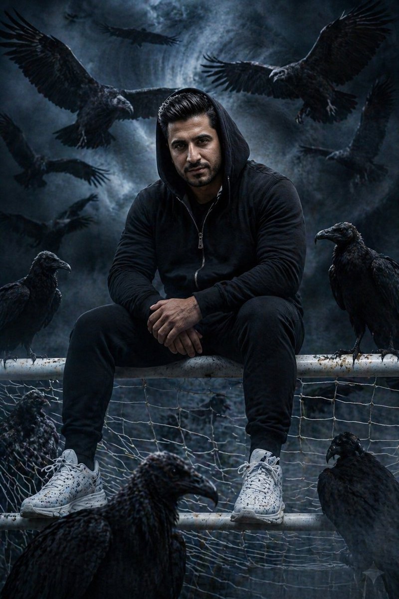 Profile / Avatar - Cinematic South Asian Male Portrait with Vultures preview