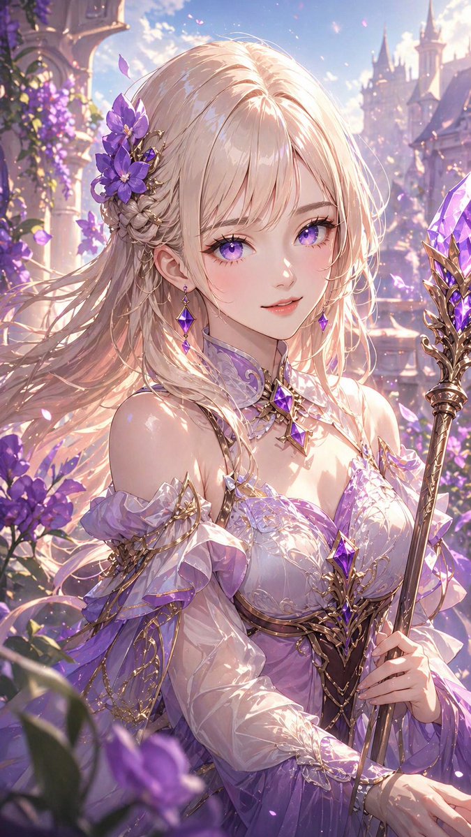 Profile / Avatar - Lavender Fantasy Mage Portrait preview