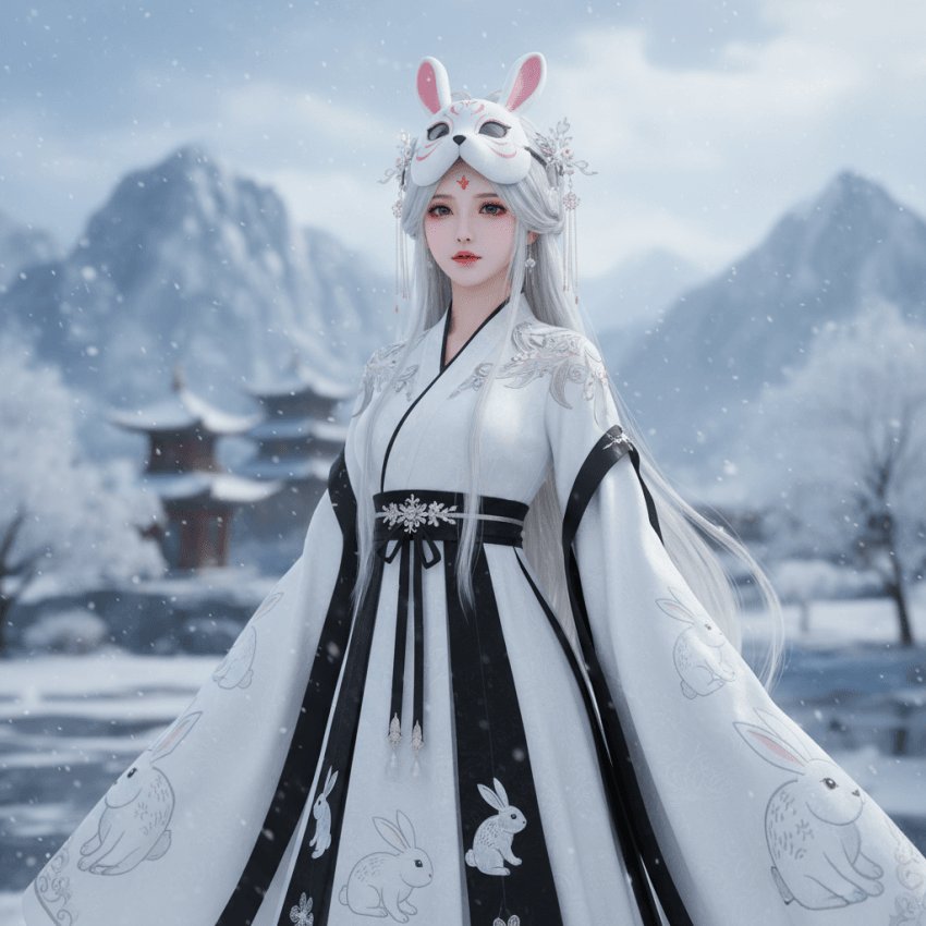 Profile / Avatar - Snow Rabbit Mask Hanfu Portrait preview