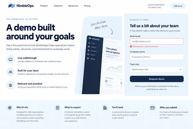 AI-generated visual concept for b2b demo request page