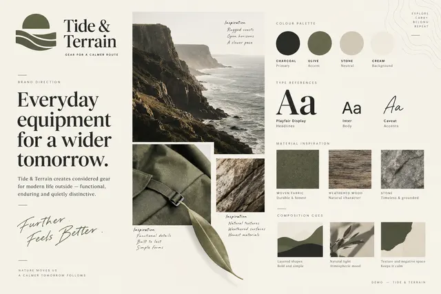 AI-generated visual concept for brand moodboard