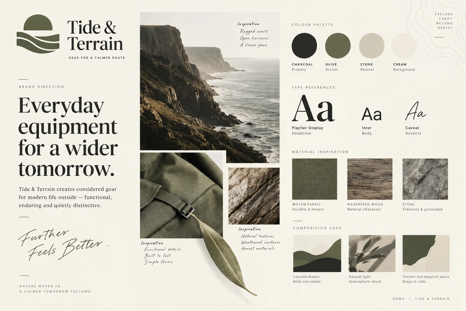 AI-generated visual concept for brand moodboard