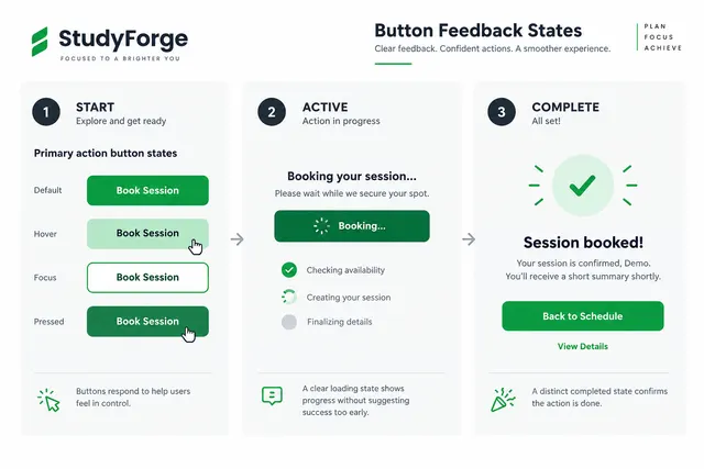 AI-generated visual concept for button feedback states