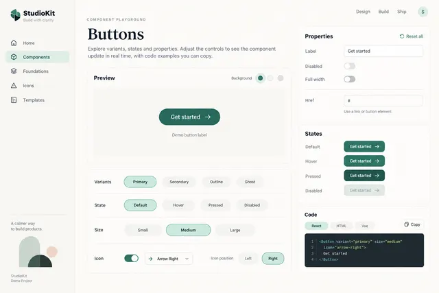 AI-generated visual concept for component playground