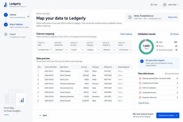 AI-generated visual concept for data import mapping