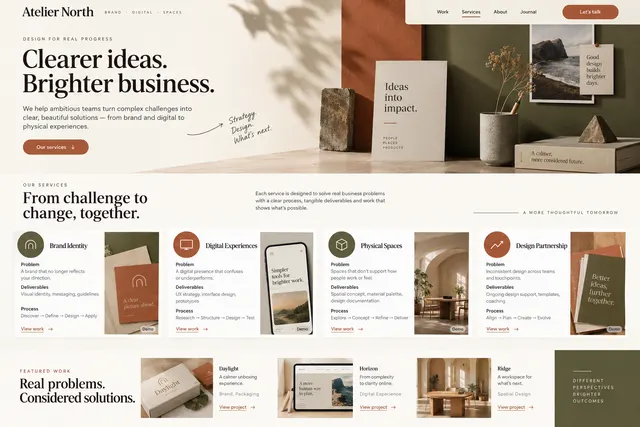 AI-generated visual concept for design agency services