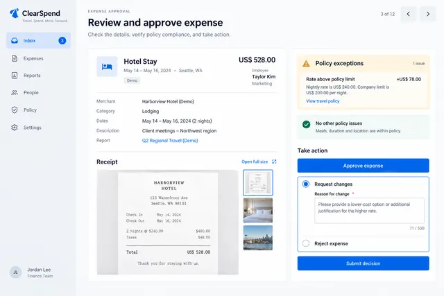 AI-generated visual concept for expense approval interface
