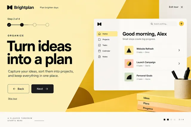 AI-generated visual concept for interactive product tour