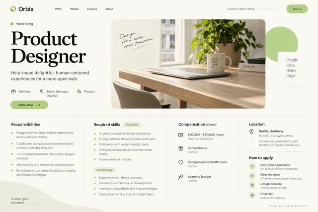 AI-generated visual concept for job description page