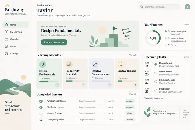 AI-generated visual concept for learning progress dashboard
