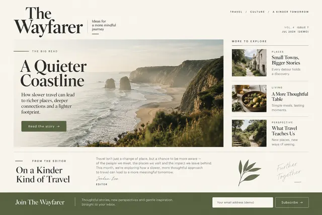 AI-generated visual concept for newsletter editorial layout