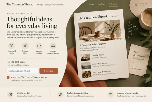 AI-generated visual concept for newsletter signup page