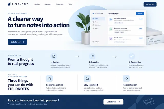 AI-generated visual concept for product launch page