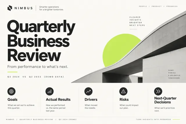 AI-generated visual concept for quarterly business review