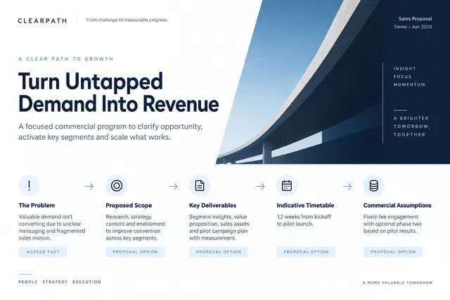 AI-generated visual concept for sales proposal deck