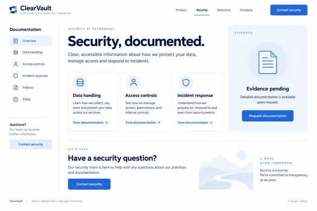 AI-generated visual concept for security and trust page