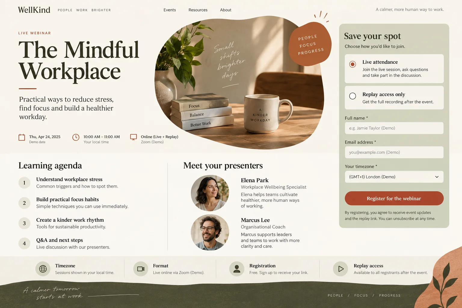 AI-generated visual concept for webinar registration page